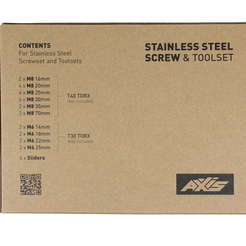 Axis Stainless Screwset and Toolset - Powerkiteshop